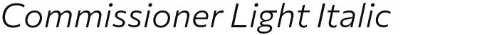 Commissioner Light Italic