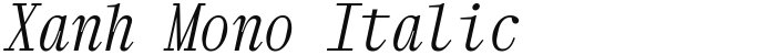 Xanh Mono Italic