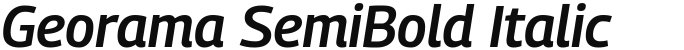 Georama SemiBold Italic