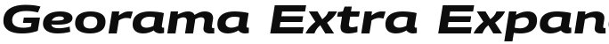 Georama Extra Expanded Bold Italic