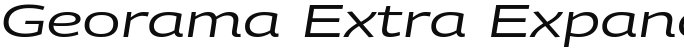 Georama Extra Expanded Italic