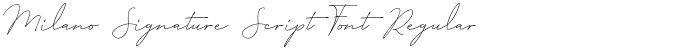 Milano Signature Script Font Regular