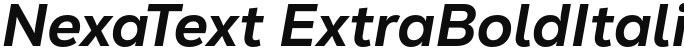 NexaText ExtraBoldItalic