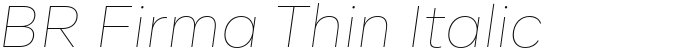 BR Firma Thin Italic