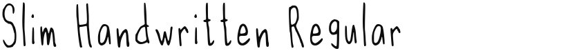 Slim Handwritten font download