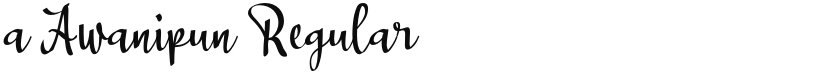 a Awanipun font download