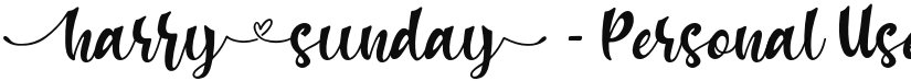 harry sunday - Personal Use font download