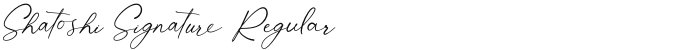 Shatoshi Signature Regular