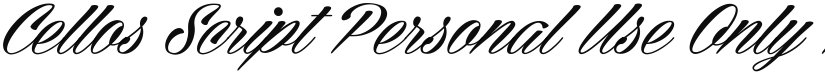 Cellos Script Personal Use Only font download