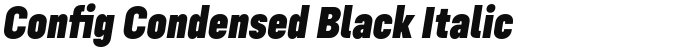 Config Condensed Black Italic