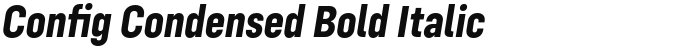 Config Condensed Bold Italic