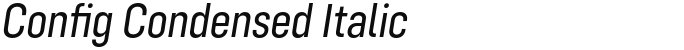 Config Condensed Italic