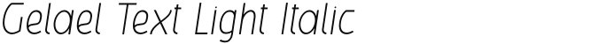 Gelael Text Light Italic