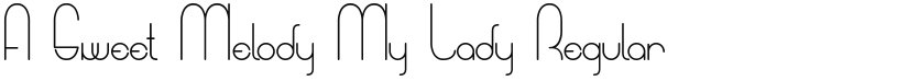 A Sweet Melody My Lady font download