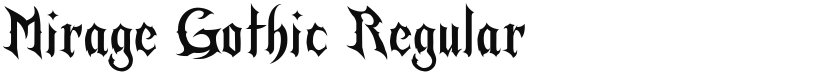 Mirage Gothic font download