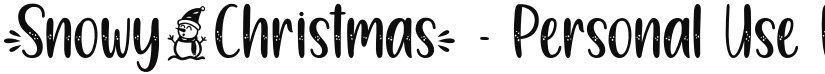 Snowy Christmas - Personal Use font download