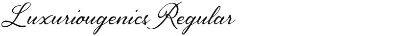 Luxuriougenics font download