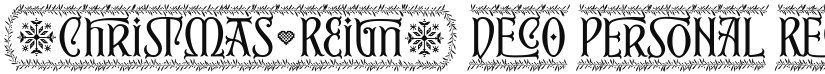 Christmas Reign Deco PERSONAL font download