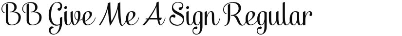 BB Give Me A Sign font download
