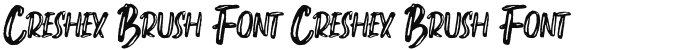 Creshex Brush Font Creshex Brush Font