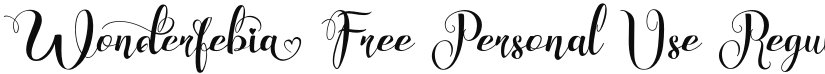 Wonderfebia Free Personal Use font download