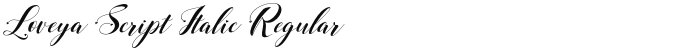 Loveya Script Italic Regular