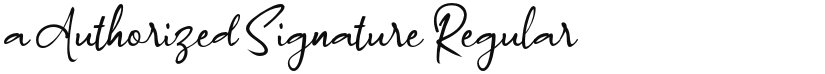a Authorized Signature font download