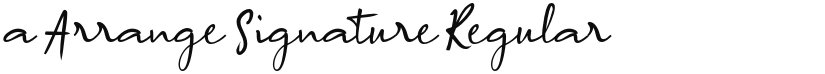 a Arrange Signature font download