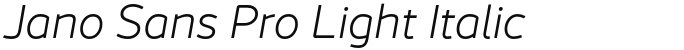 Jano Sans Pro Light Italic