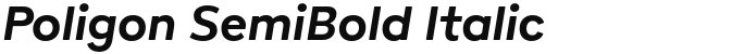 Poligon SemiBold Italic