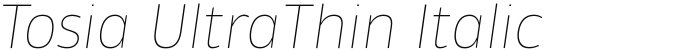 Tosia UltraThin Italic