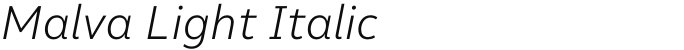 Malva Light Italic