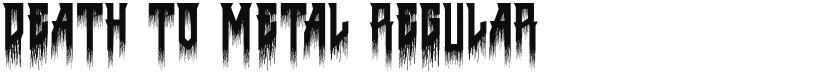 Death to Metal font download