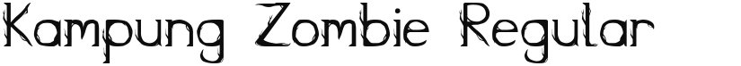 Kampung Zombie font download
