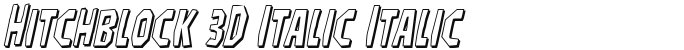 Hitchblock 3D Italic Italic