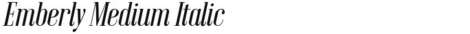 Emberly Medium Italic