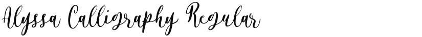 Alyssa Calligraphy font download