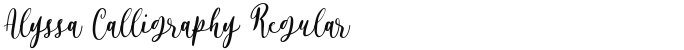 Alyssa Calligraphy Regular