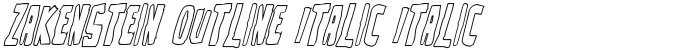 Zakenstein Outline Italic Italic