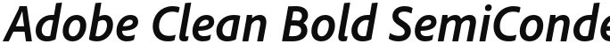 Adobe Clean Bold SemiCondensed Italic
