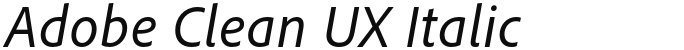 Adobe Clean UX Italic
