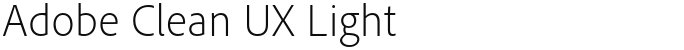 Adobe Clean UX Light