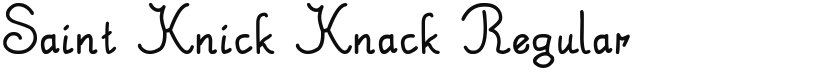 Saint Knick Knack font download