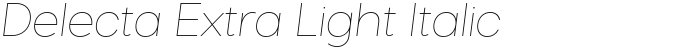 Delecta Extra Light Italic