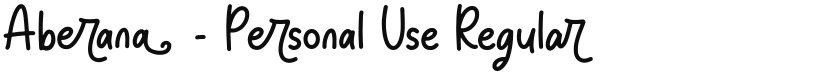 Aberana - Personal Use font download