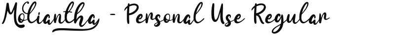 Moliantha - Personal Use font download