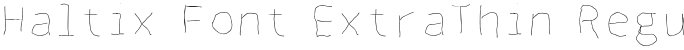 Haltix Font ExtraThin Regular