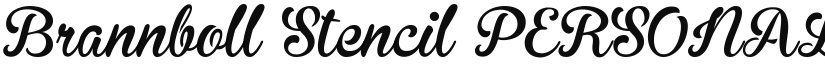 Brannboll Stencil PERSONAL USE font download