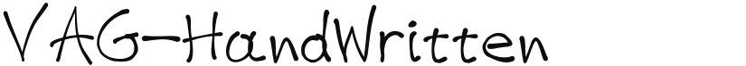 VAG-HandWritten font download