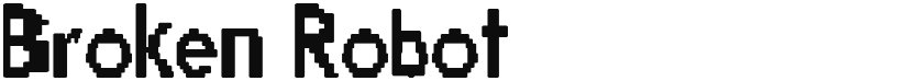Broken Robot font download